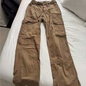 Pull&Bear Tan Cargo Pants for Men